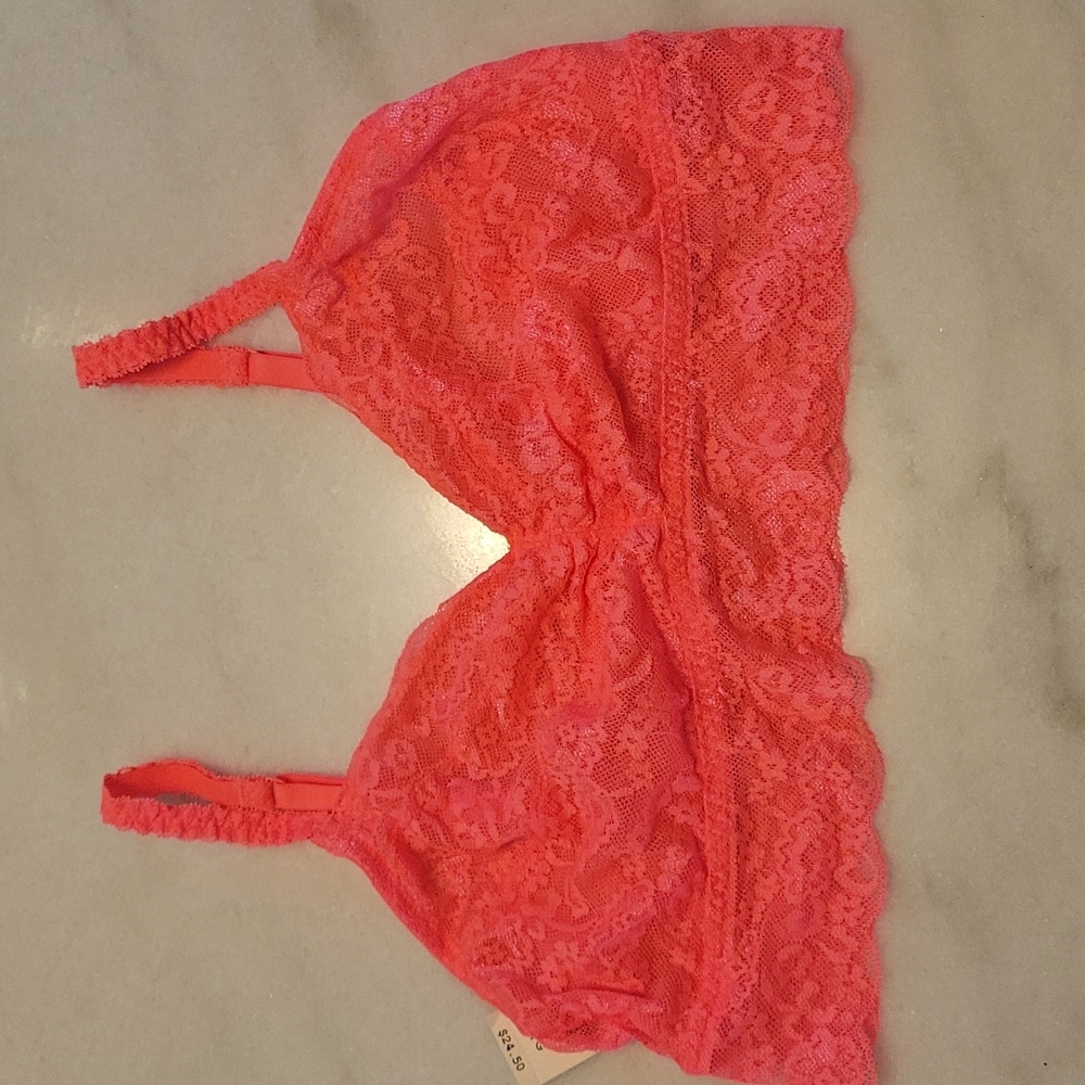 Pink Victoria Secret bralette (size large)